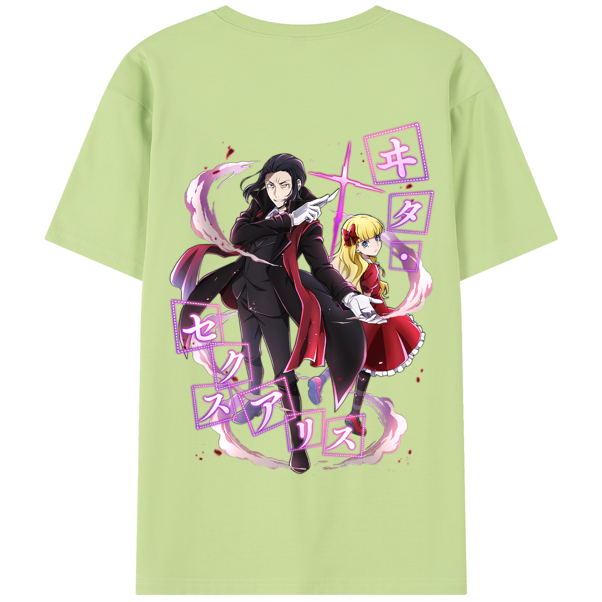 （画像用） 文豪ストレイドッグス Bungo Stray Dogs 綿100％半袖Tシャツ（背面プリント）
